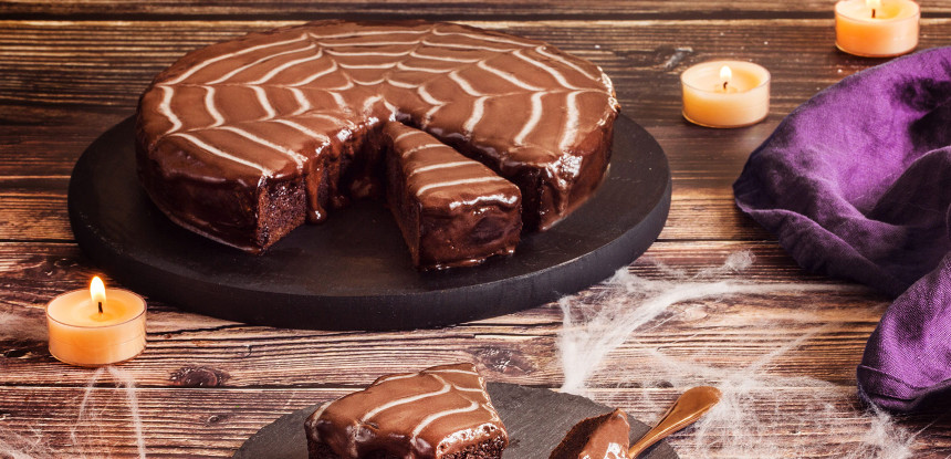 Gâteau au chocolat araignée