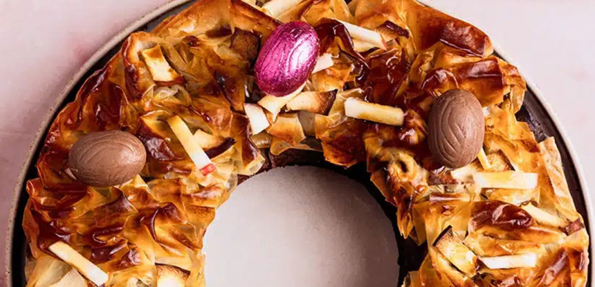 Nid gourmand pomme-chocolat