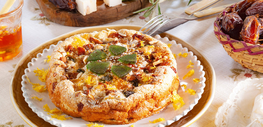 Omelette sucrée provençale aux fruits confits